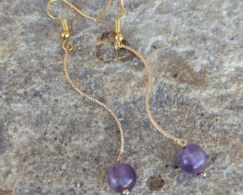 Boucles d'oreilles en améthyste
