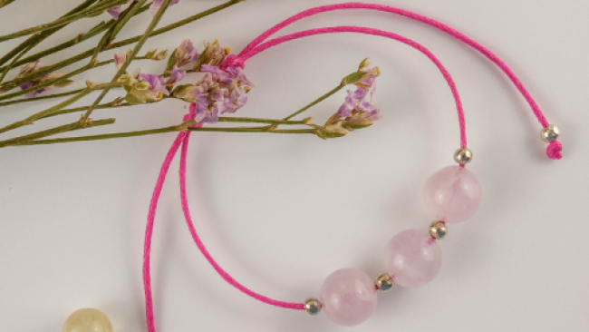 Bijoux en quartz rose